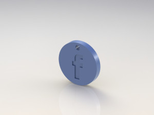 Facebook Keychain 3D-printmodel