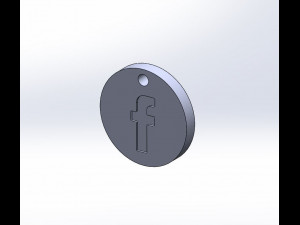 Facebook Keychain 3D-printmodel