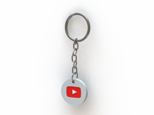 YouTube Keychain Model Cetak 3D