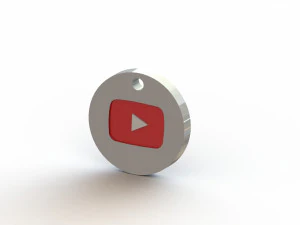 YouTube Keychain 3D Print Model