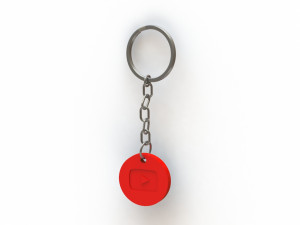 YouTube Keychain Modelo de Impressão 3D