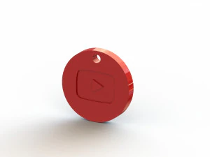 YouTube Keychain 3D Print Model
