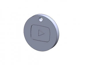 YouTube Keychain 3D Print Model