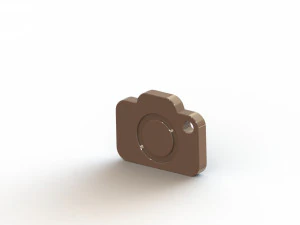 Camera icon Keychain 3D Print Model