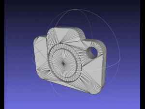 Camera icon Keychain 3D Print Model