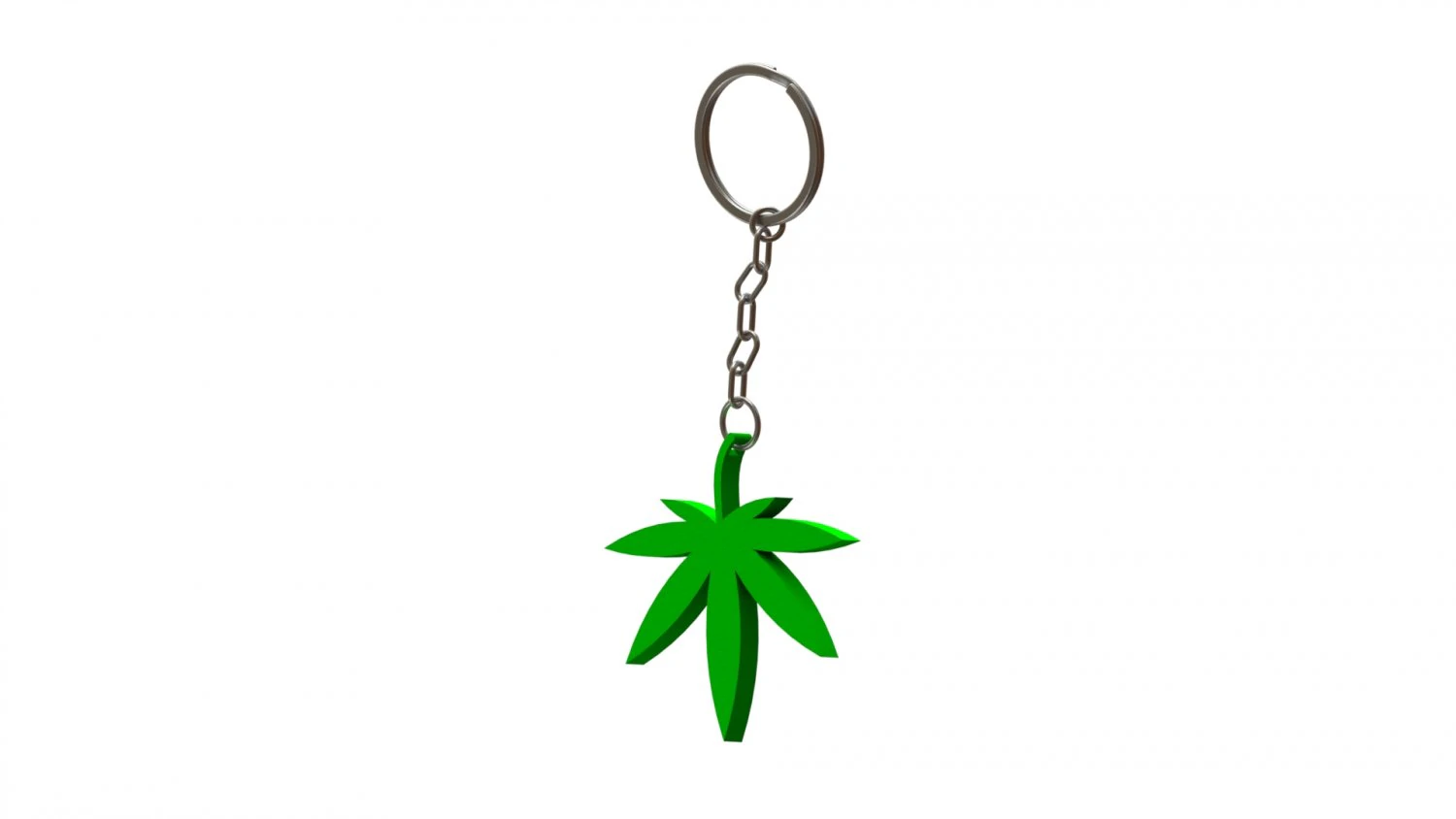 Weed Keychain 3D Print Model .c4d .max .obj .3ds .fbx .stl .blend 