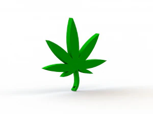 Weed Keychain 3D Print Model
