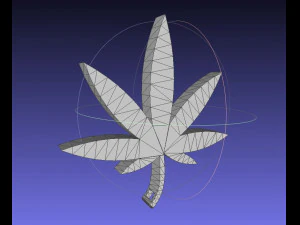 Weed Keychain 3D Print Model