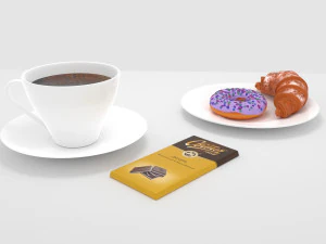 kolekcja czasu na kawę Model 3D