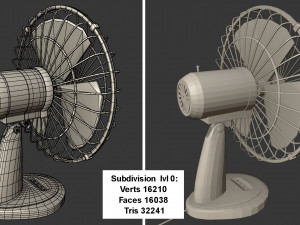 desktop fan 3D 모델