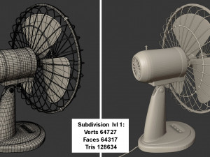 desktop fan 3D 모델