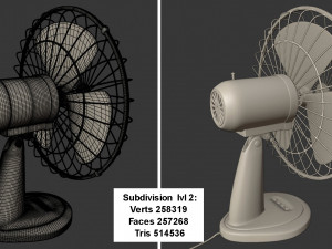 desktop fan 3D 모델