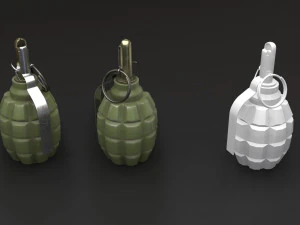grenade game-ready collection 3D Model