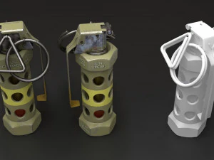 grenade game-ready collection 3D Model