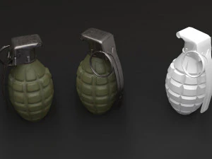 grenade game-ready collection 3D Model