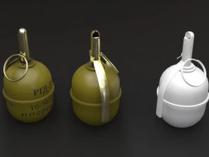 grenade game-ready collection 3D Model