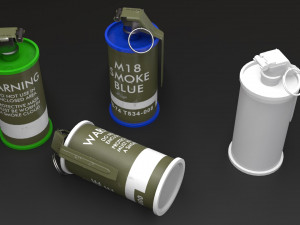 grenade game-ready collection 3D-Modell