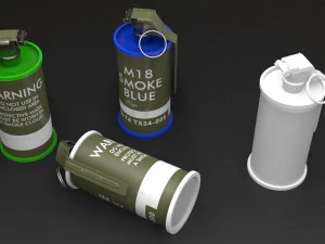 grenade game-ready collection 3D Model