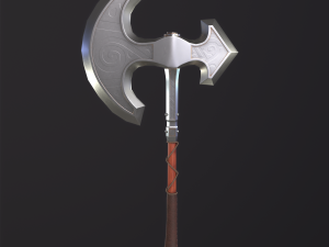 3D Battle axe game-ready 3D Model