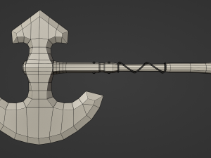 3D Battle axe game-ready 3D Model