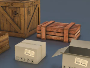 Barris e Caixas Modelo 3D