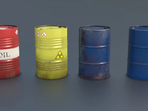 Barris e Caixas Modelo 3D