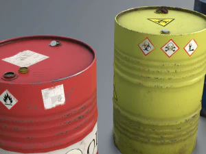 Barris e Caixas Modelo 3D