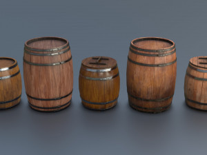 Barrels and Boxes 3D Model