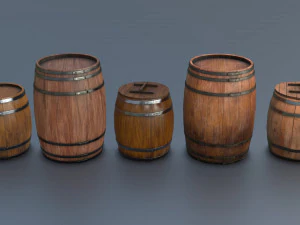 Barris e Caixas Modelo 3D