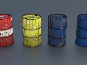 Barris e Caixas Modelo 3D