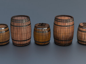 Barrels and Boxes 3D Model