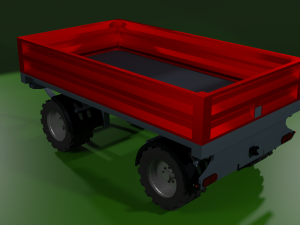 dump truck trailer 3D मॉडल