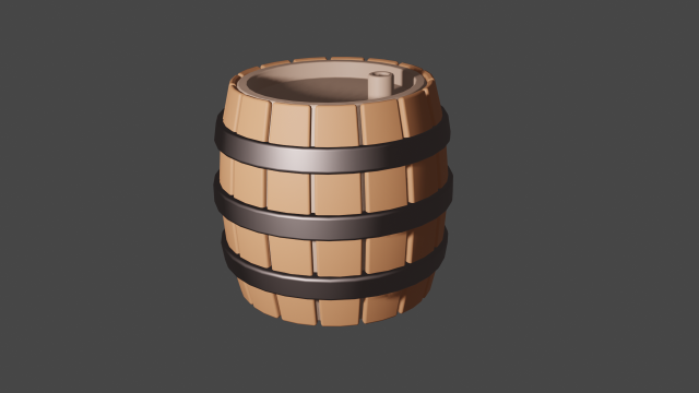 barrel lowpoly 3D मॉडल .c4d .max .obj .3ds .fbx .stl .blend 