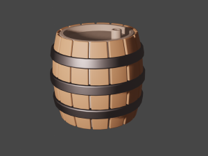 barrel lowpoly 3D Модель