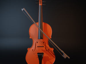 violin 3D-Modell