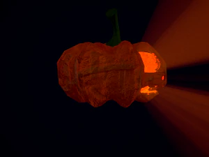jacks halloween pumpkin lamp pbr game ready low-poly 3D Model