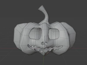 jacks halloween pumpkin lamp pbr game ready low-poly 3D Model