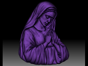 Virgin Mary Madonna bas-relief for CNC router or 3D printer Modelo de impresión 3D
