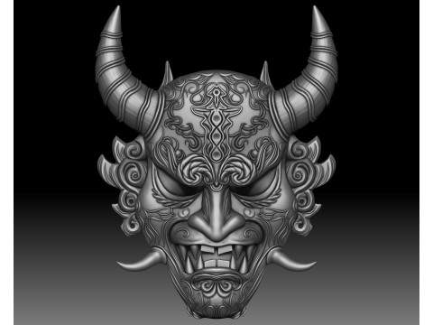 Oni mask Japanese demon Modello di stampa 3D