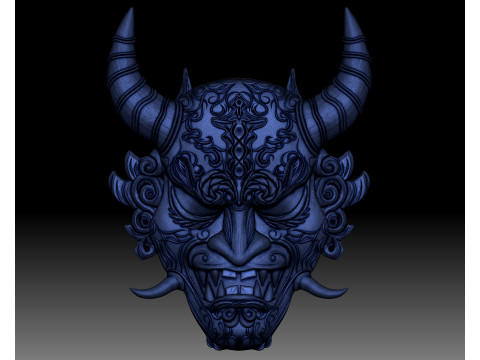 Oni mask Japanese demon Model do druku 3D