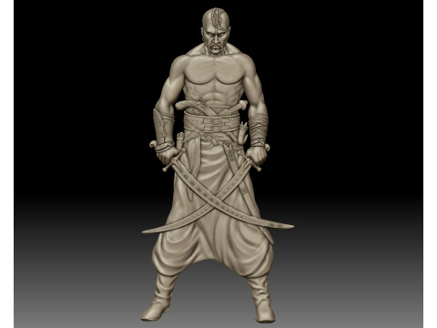 Ukrainian cossack bas-relief for CNC router or 3D printer 3Dプリントモデル
