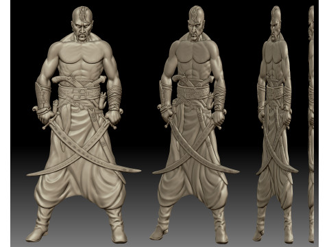 Ukrainian cossack bas-relief for CNC router or 3D printer 3D Принт Модель