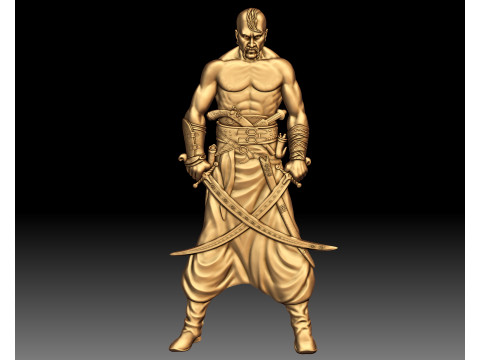 Ukrainian cossack bas-relief for CNC router or 3D printer 3D Принт Модель