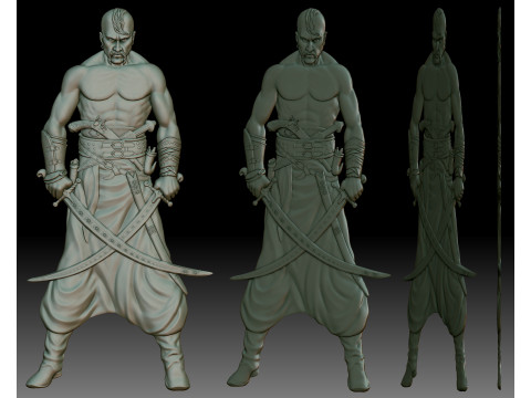 Ukrainian cossack bas-relief for CNC router or 3D printer 3D Принт Модель