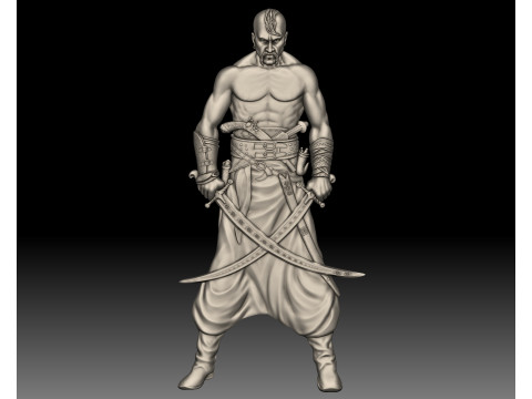 Ukrainian cossack bas-relief for CNC router or 3D printer 3D Принт Модель