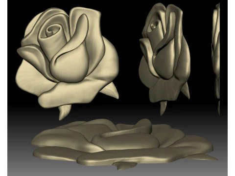Roses bas-relief 3D Print Model