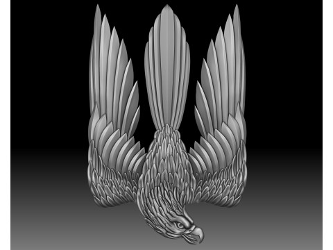 Falcon and snake - bas-relief for CNC router or 3D printer Model do druku 3D