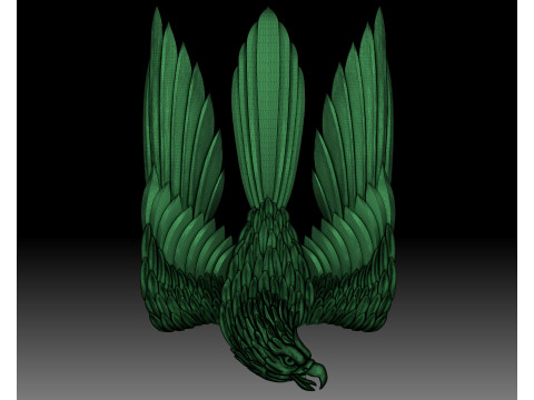 Falcon and snake - bas-relief for CNC router or 3D printer Model do druku 3D