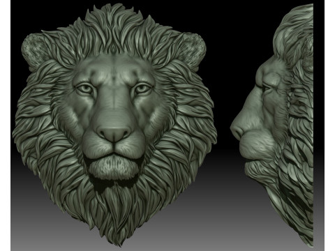 Lion head crowned 3D Принт Модель