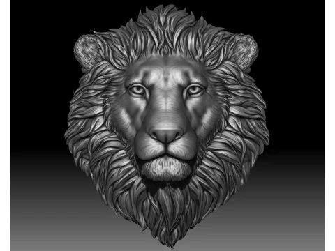 Lion head crowned 3D Print Model